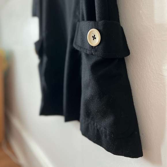 Rag and Bone sz 4 black wool dress LBD round neck POCKETS small hole - Picture 6 of 16